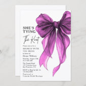 Brunch With The Bride She's Tying The Knot Bow Einladung (Vorne/Hinten)