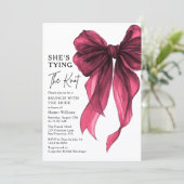 Brunch With The Bride She's Tying The Knot Bow Einladung (Stehend Vorderseite)