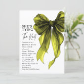 Brunch With The Bride She's Tying The Knot Bow Einladung (Stehend Vorderseite)