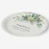 Brunch y Bubbly Glass of Champange Bridal Shower Pappteller (Schrägansicht)