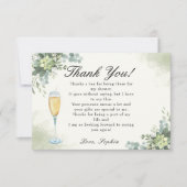 Brunch y Bubbly Glass of Champange Dankeskarte (Vorderseite)