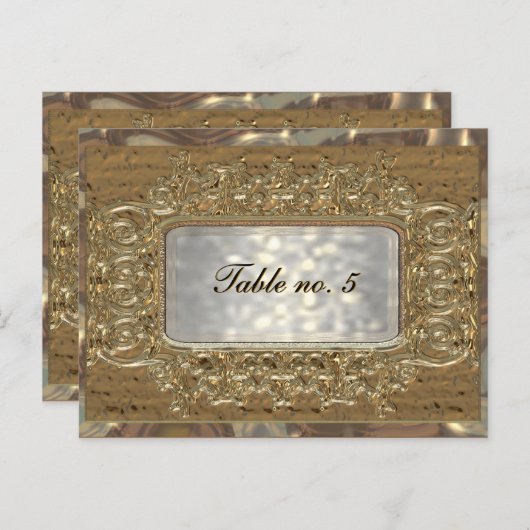 Brunchild Viktorianisch Tischnummer Card (Vorne/Hinten)
