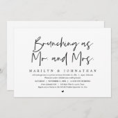 Brunching als Mr. und Mrs., Post Wedding Brunch Einladung (Vorne/Hinten)