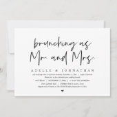 Brunching als Mr. und Mrs., Post Wedding Brunch Einladung (Vorderseite)