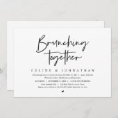 Brunching together, Hochzeitsfeier Einladung (Vorne/Hinten)