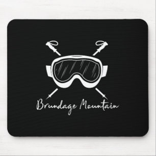 Brundage Mountain Idaho Skibrille Skifahrer Mousepad