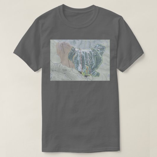 Brundage Resort Trail Karte T-Shirt (Design vorne)