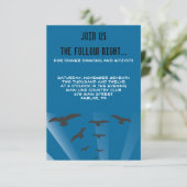 BRUNDGE BAUM MIT VÖGELN Bar Bat Mitzvah Party Card Einladung (Stehend Vorderseite)