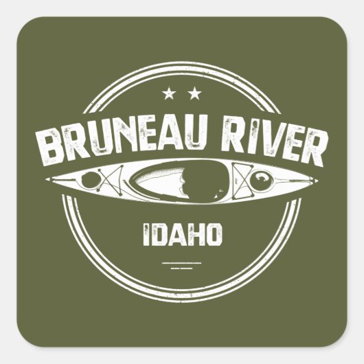 Bruneau River Idaho Kayaking Quadratischer Aufkleber (Vorderseite)