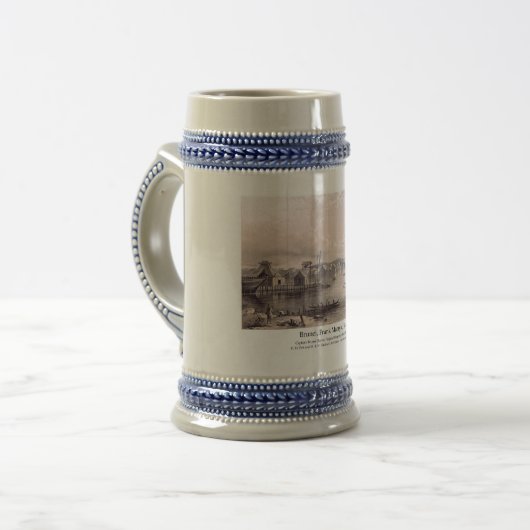 Brunei 1845, Lithograph von Frank Marryat Bierglas (Vorderseite Links)