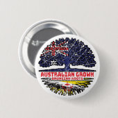 Brunei Bruneian Australian Australia Tree Roots Button (Vorne & Hinten)