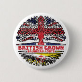 Brunei Bruneian British UK Tree Roots Flag Button (Vorderseite)