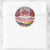 Brunei Bruneian Canadian Tree Roots Flag Runder Aufkleber (Tasche)