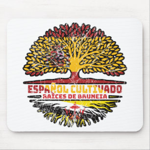 Brunei Bruneianisch Spanisch Spanien Baumwurzeln F Mousepad