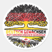 Brunei Bruneiisch Deutsch Deutschland Baum Wurzel Runder Aufkleber (Vorderseite)