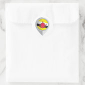 Brunei Button Location Flag Runder Aufkleber (Tasche)