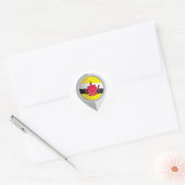 Brunei Button Location Flag Runder Aufkleber (Umschlag)