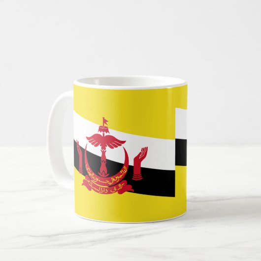 Brunei Darussalam Flag Keramik Tasse (Vorderseite Links)