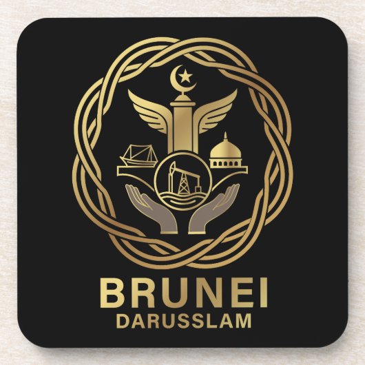 Brunei Darusslam Southeast Asia Getränkeuntersetzer (Vorderseite)