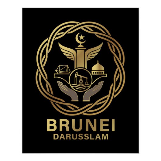Brunei Darusslam Southeast Asia Poster (Vorderseite)
