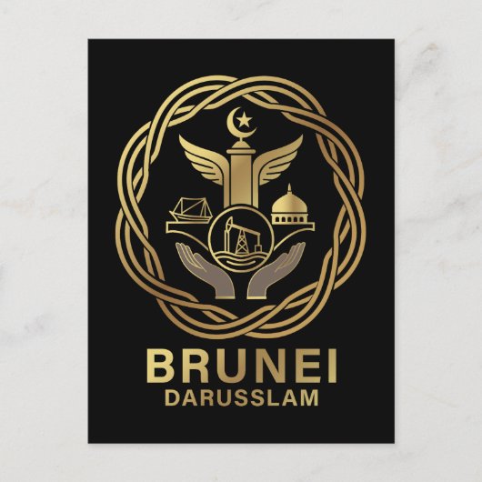 Brunei Darusslam Southeast Asia Postkarte (Vorderseite)