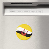 Brunei Fisheye Flag Magnet (In Situ (Geschirrspüler))