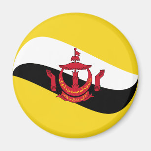Brunei Fisheye Flag Magnet