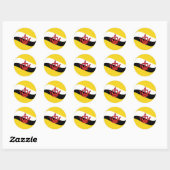 Brunei Fisheye Flag Sticker (Blatt)