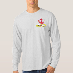 Brunei Flag and Coat of Arms Patriotic T-Shirt