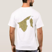 Brunei Flag and Map T - Shirt (Rückseite)