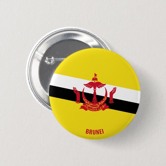 Brunei Flag Charming Patriotic Button (Vorne & Hinten)