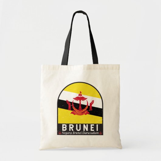 Brunei Flag Emblem gestört Vintag Tragetasche (Vorne)