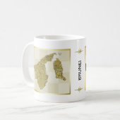 Brunei Flag + Karte Tasse (Vorderseite Links)