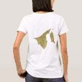 Brunei Flag + Karte + Text T - Shirt (Rückseite)