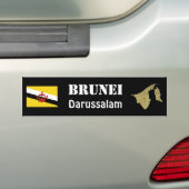 Brunei Flag + Map Autoaufkleber (Auf Auto)
