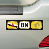 Brunei Flag Map Code Autoaufkleber (Auf Auto)