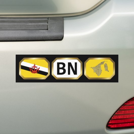 Brunei Flag Map Code Autoaufkleber (Auf Auto)