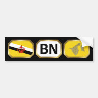Brunei Flag Map Code Autoaufkleber