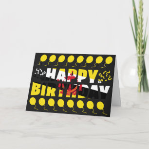 Brunei Flag Patriotic Birthday Karte