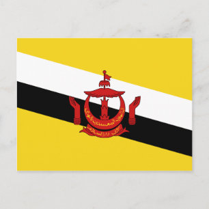 Brunei Flag Postcard Postkarte