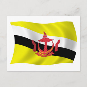 Brunei Flag Postcard Postkarte