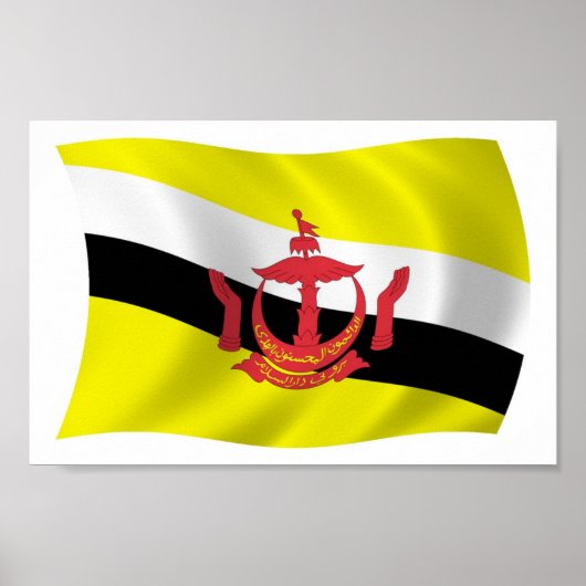 Brunei Flag Poster Print (Vorne)
