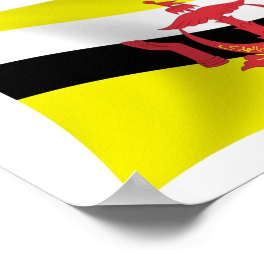Brunei Flag Poster Print (Ecke)