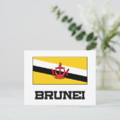 Brunei Flag Postkarte (Stehend Vorderseite)
