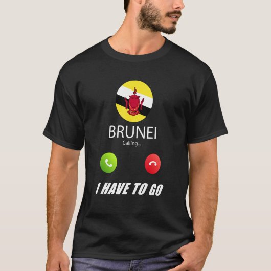 Brunei Flag Souvenir Brunei ruft an T-Shirt (Vorderseite)