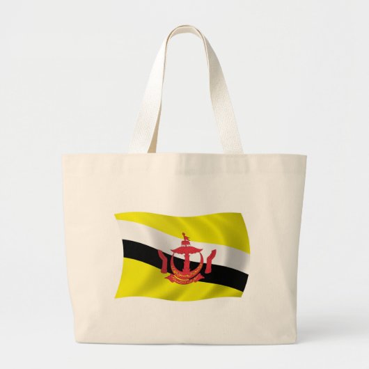 Brunei Flag Tote Bag Jumbo Stoffbeutel (Vorne)