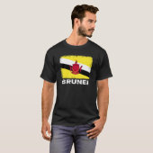 Brunei Flag Unterstützung Bruneischen Menschen Fra T-Shirt (Vorne ganz)