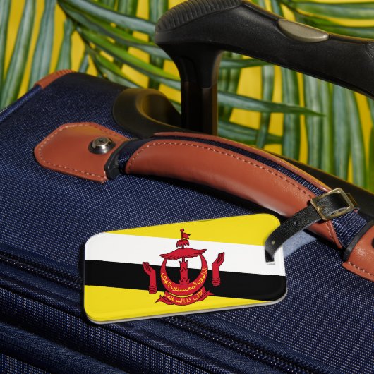 Brunei-Flagge Gepäckanhänger (Vorderseite Insitu 3)