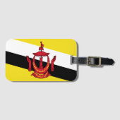 Brunei-Flagge Gepäckanhänger (Vorderseite (Horizontal))