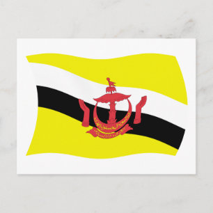 Brunei-Flagge Postkarte
